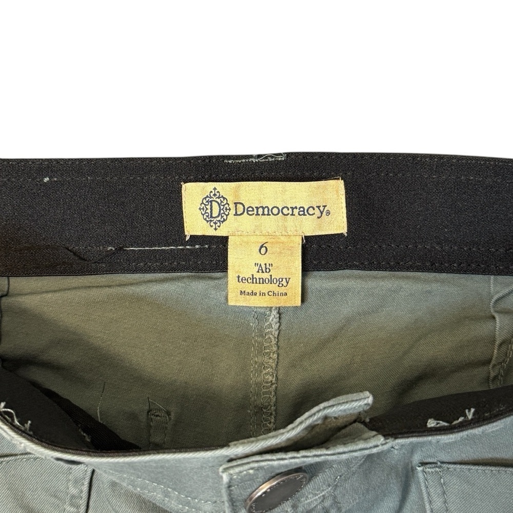 Democracy “Ab” technology Slim Cargo Utility Ankle Pants. Green Size 6 #2079 - Picture 5 of 8
